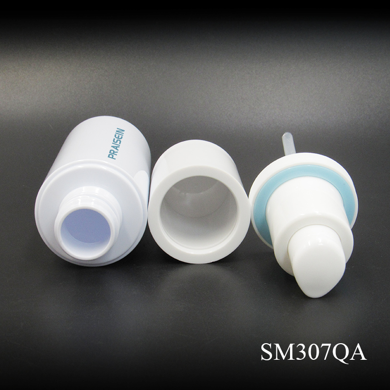 35ml 60ml 120ml white skin care lotion bottle with plastic pump custom printed empty cream jar packaging