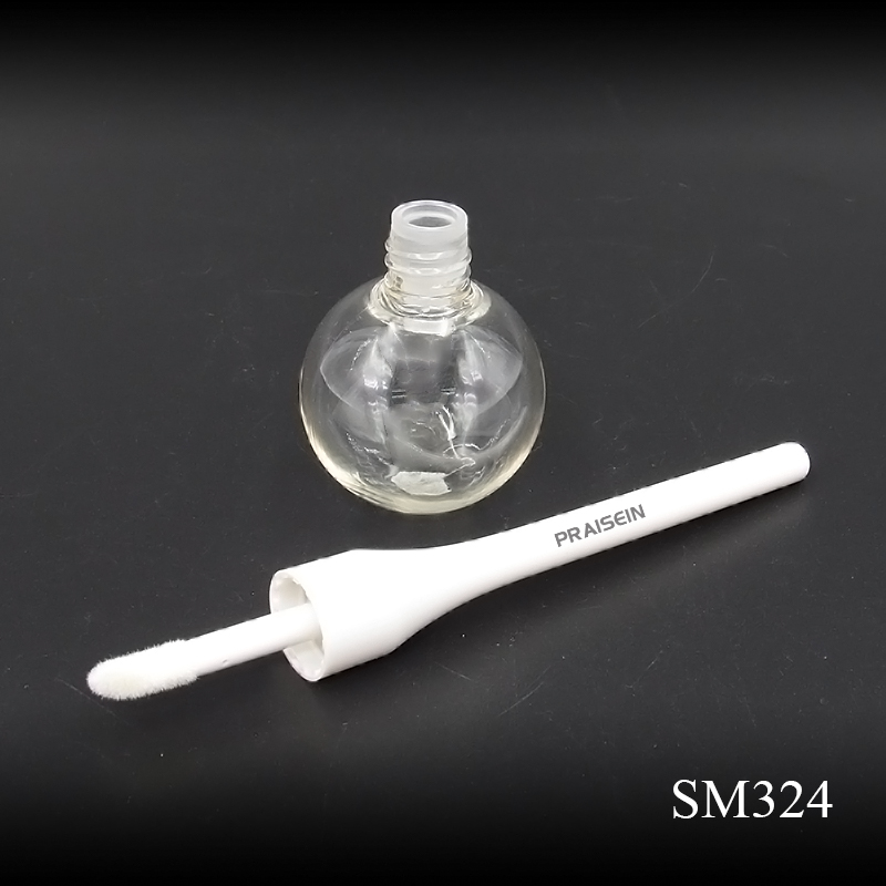 Supplier customization 10ml transparency cosmetic packaging tubes spherical plastic container for lip gloss and lip oil