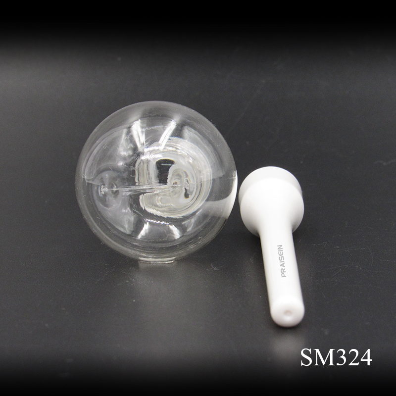 Supplier customization 10ml transparency cosmetic packaging tubes spherical plastic container for lip gloss and lip oil