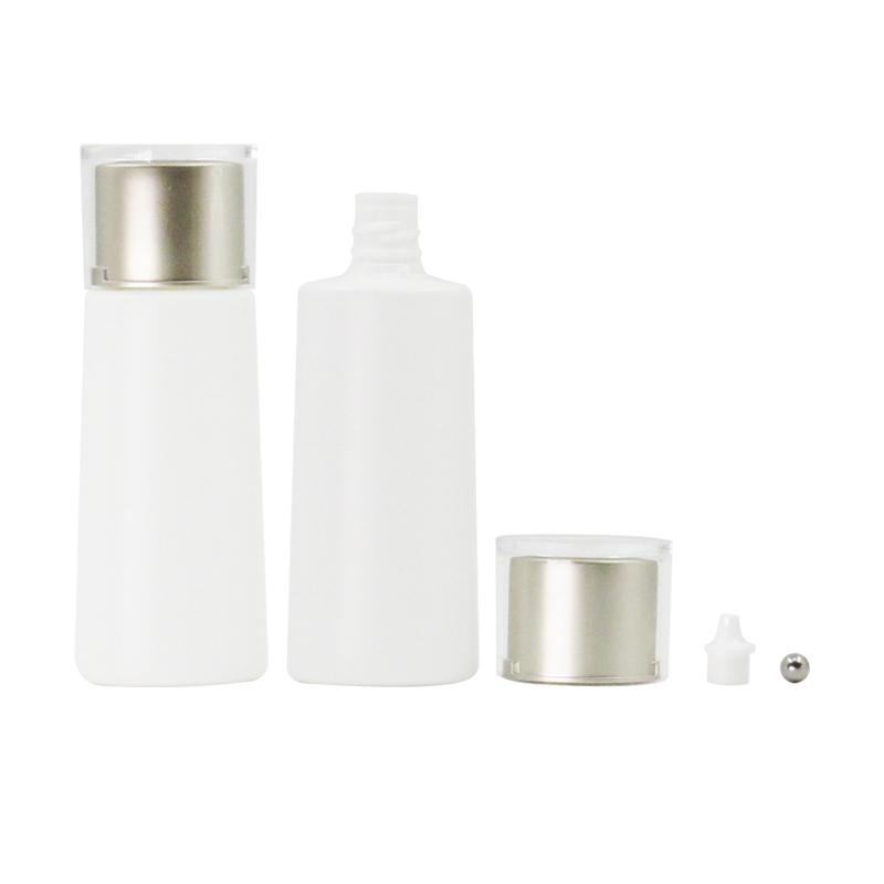 Quality primacy plastic extrusion type cosmetic lotion container, customized 30ml/50ml portable white PP empty sunscreen bottle