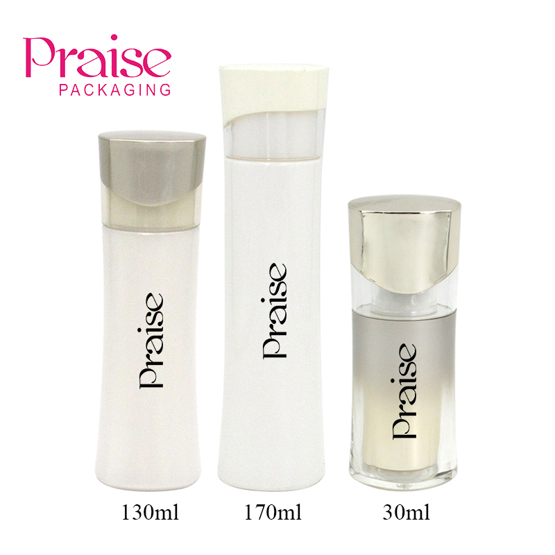 Toner bottle, wholesale custom 30ml/130ml/170ml cosmetics lotion packaging bottles PET empty plastic bottle screen printing