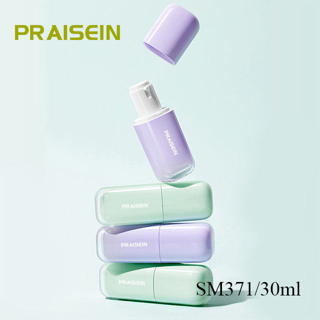 Cosmetic plastic pump bottle wholesale 30ml empty square skin care lotion container with lid, isolation cream bottles