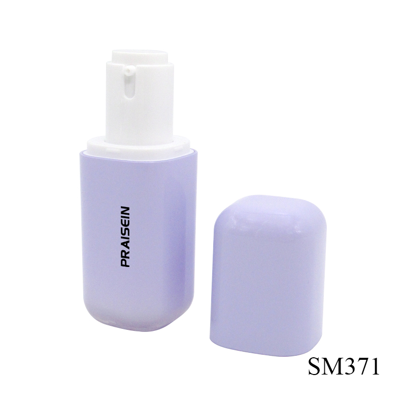 Cosmetic plastic pump bottle wholesale 30ml empty square skin care lotion container with lid, isolation cream bottles