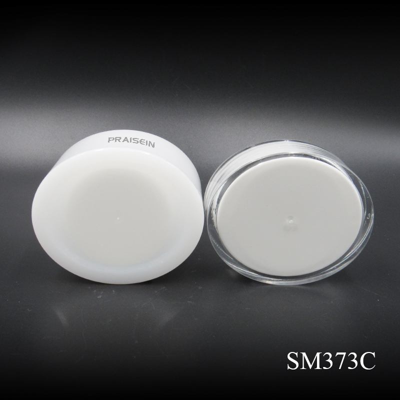 50g Cosmetic cream packaging container custom white plastic empty jar screw lid cream jar