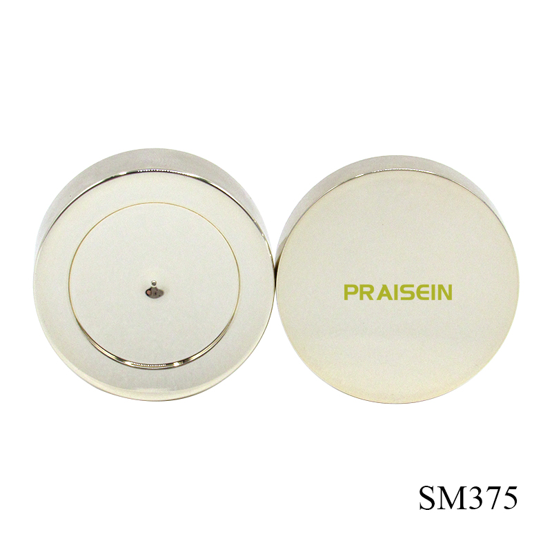 Luxury gold small plastic jars with lid, 10g empty round wide mouth cosmetic cream container packaging