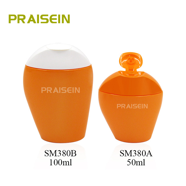 Custom printing 50ml 100ml extrusion lotion plastic bottle, empty refillable sunscreen bottle