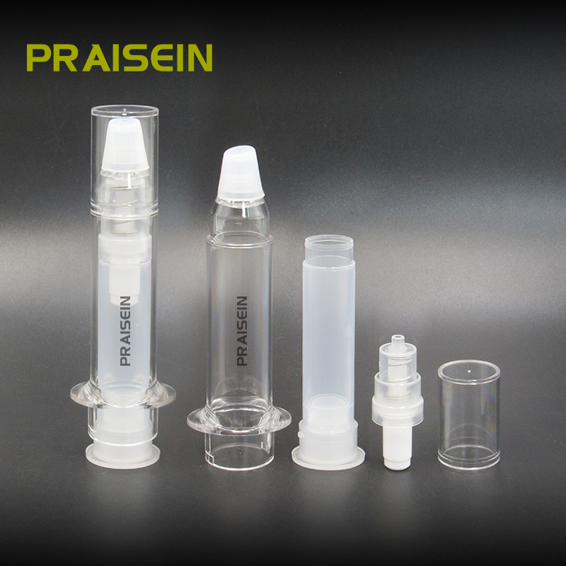 Manufacturer wholesale cosmetic packaging 5.5g press type plastic tube white empty eye cream essence bottle