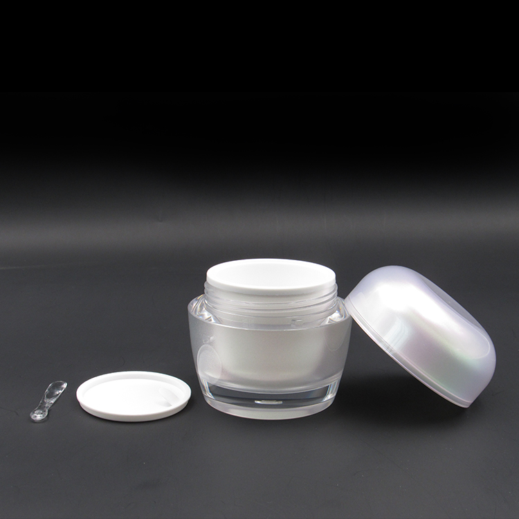 New Design 50G Double Layer Plastic Makeup Cream Jar Empty Lotion Cans