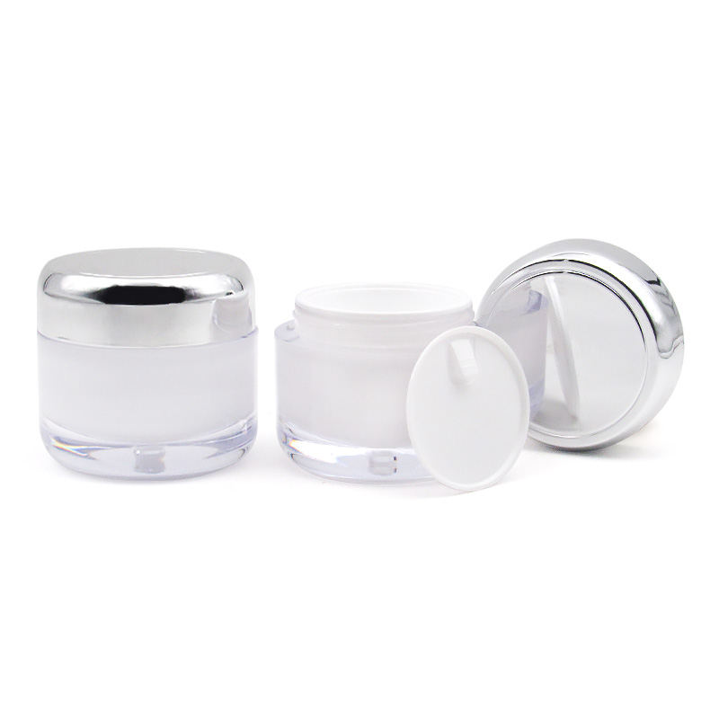 Wholesale skin care round empty 20/35/55/100g lotion bottle, plastic cosmetic 30/50g cream jar packaging, beauty personal care