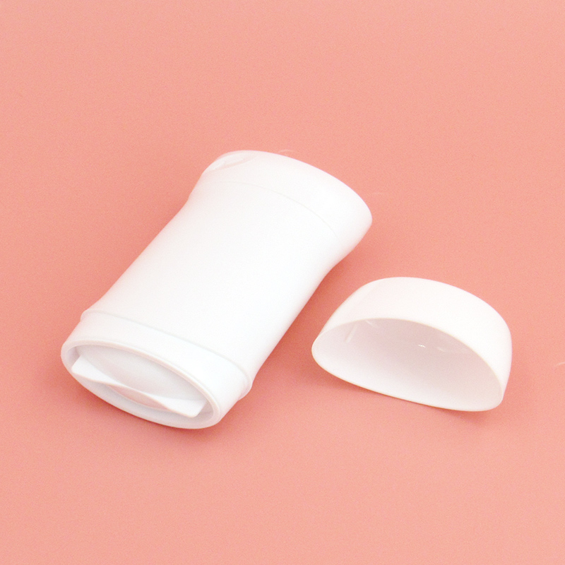 Flat cosmetics solid sunscreen stick packaging, manufacturers custom white PP plastic empty deodorants tube