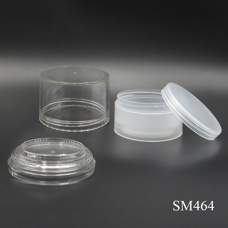 Manufacturers custom logo 50g transparent shell plastic empty cream jars container cosmetic packaging wholesale