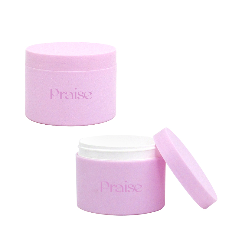 Quality plastic empty cosmetic container 100g/250g round wide mouth skin care cream jar with liners OEM custom