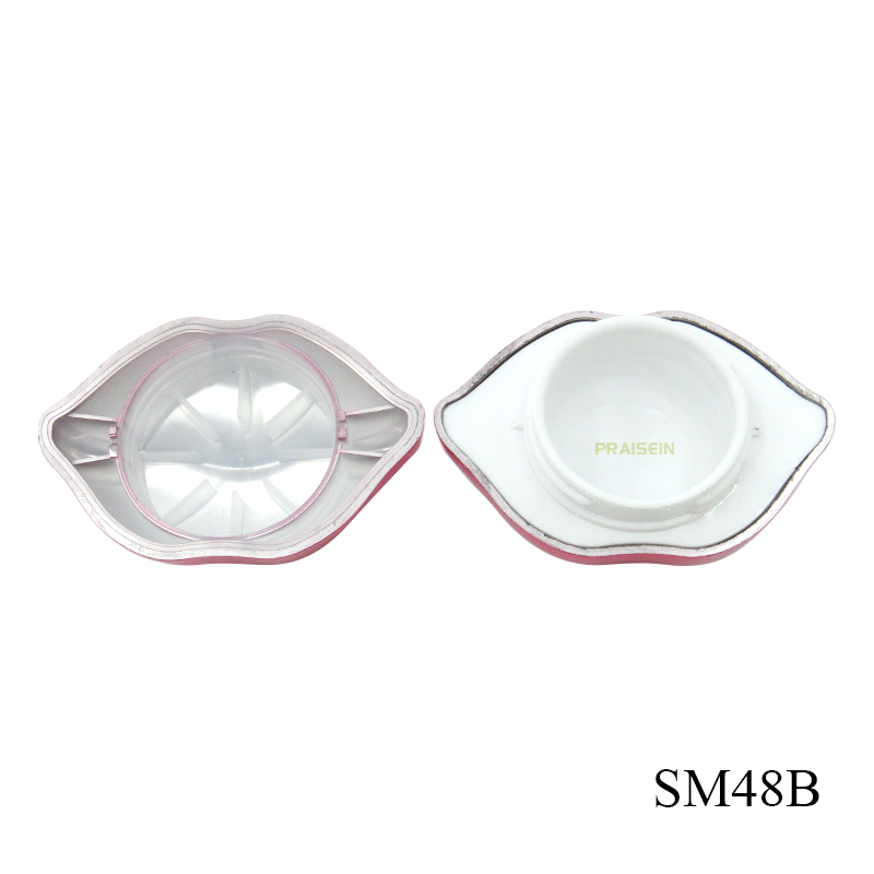 Creative lip styling cosmetic lip balm box custom sprayed color plastic lip balm containers with rotating lid