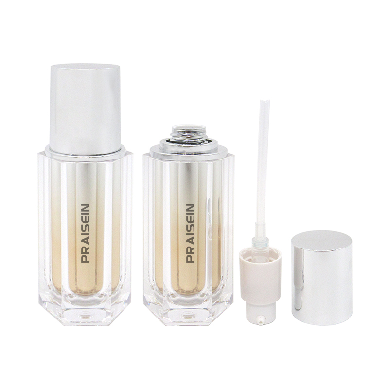 Suppliers wholesale cosmetics set bottles 30ml/50ml/100ml hexagonal plastic lotion packaging bottle, empty acrylic cream jar