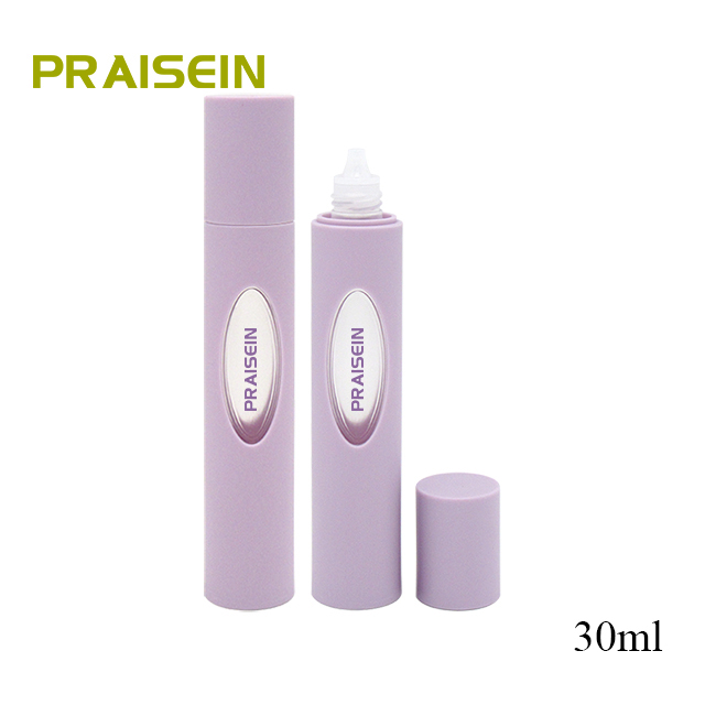 Purple cosmetics sunscreen isolation cream bottle 30ml refillable round lotion bottle empty skin care containers