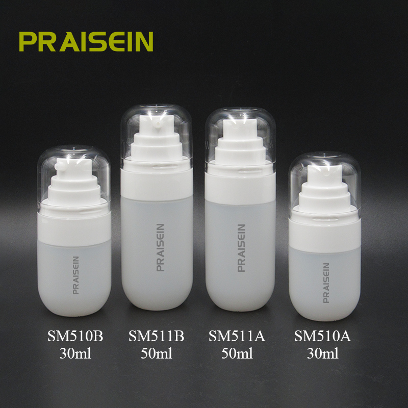 White plastic cosmetic bottle white lotion pump bottle empty plastic spray bottle toner container