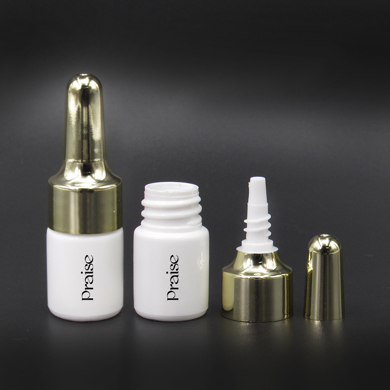 25ml squeeze plastic dropper bottle empty white skin care essence bottles