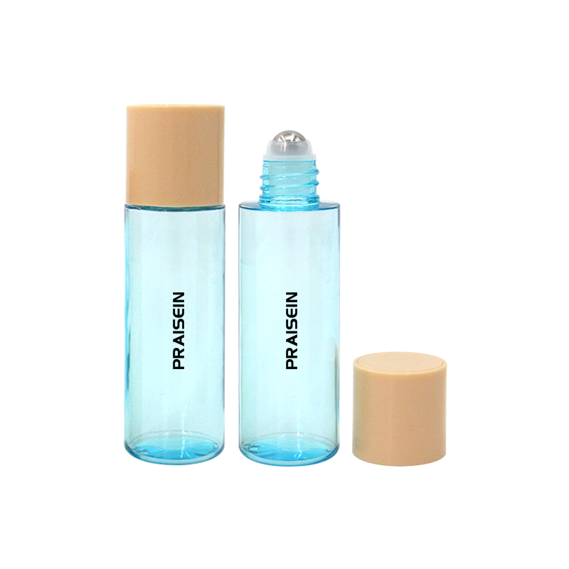 Portable plastic roll on bottle 20ml/30ml Empty round perfume essential oil container with ball bearing