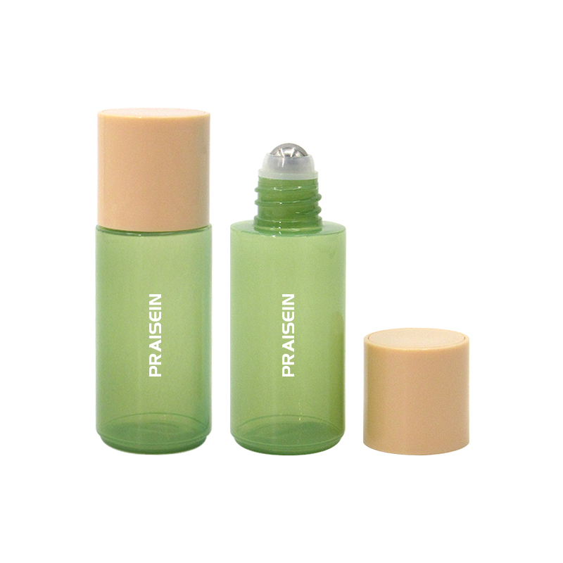 Portable plastic roll on bottle 20ml/30ml Empty round perfume essential oil container with ball bearing