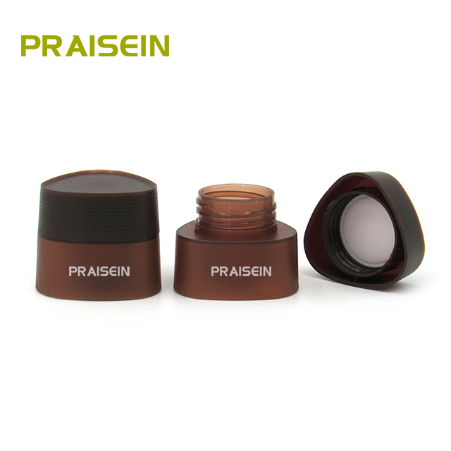 Customized skin care packaging 10g triangular plastic cream container jar, empty cosmetic sample bottles sale