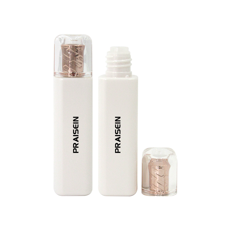 Production of custom cosmetic travel sample bottles Square plastic lotion empty bottle with double lid, portable small cream jar