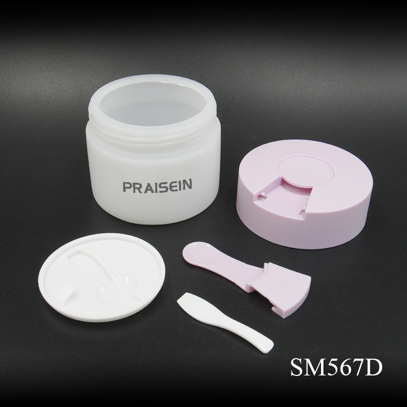 Shantou manufacturers custom 100g plastic screw cap cream plastic jar round cosmetic face cream container