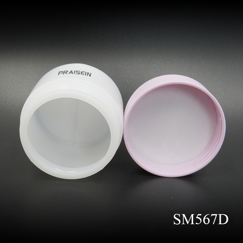 Shantou manufacturers custom 100g plastic screw cap cream plastic jar round cosmetic face cream container