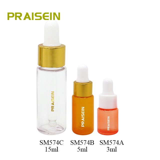 3ml/5ml/15ml portable small dropper bottles wholesale empty round plastic essential oil dropper bottle, serum container