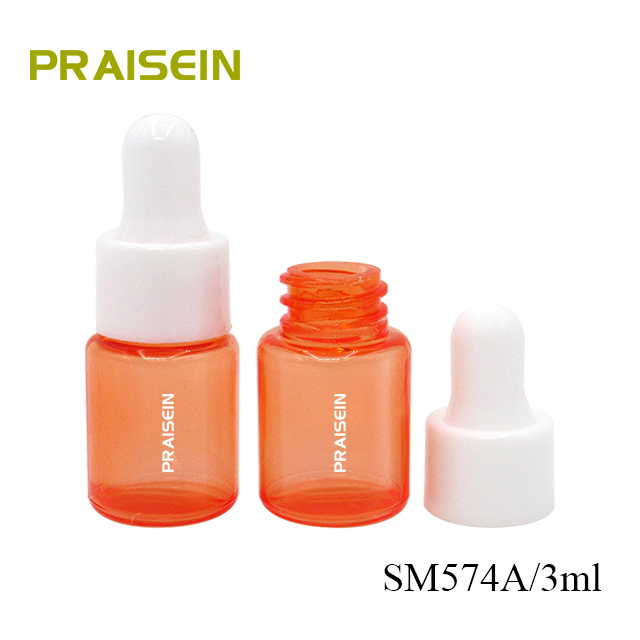 3ml/5ml/15ml portable small dropper bottles wholesale empty round plastic essential oil dropper bottle, serum container