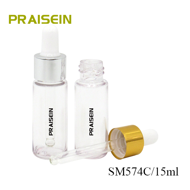 3ml/5ml/15ml portable small dropper bottles wholesale empty round plastic essential oil dropper bottle, serum container