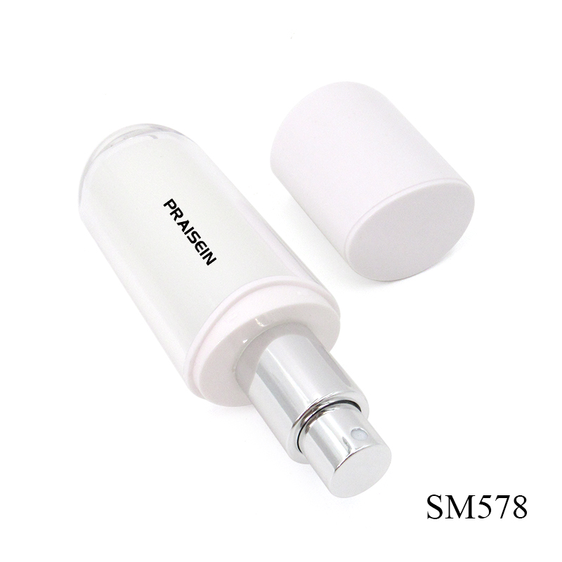 30ml High quality double layer plastic toner pump bottle with white lid cosmetic empty bottle spray bottle packaging