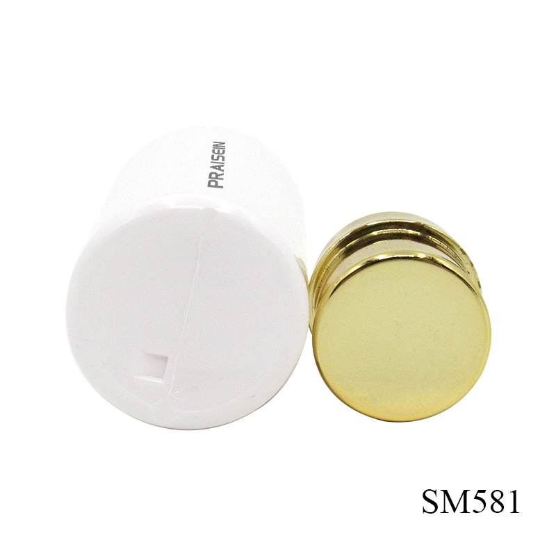 20ml round toner sample bottle container with rotating lid, small plastic lotion empty bottle skin care packaging