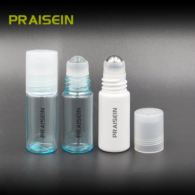 Wholesale perfume roller bottle mini plastic essence oil bottle empty skin care packaging 5ml roller bottle