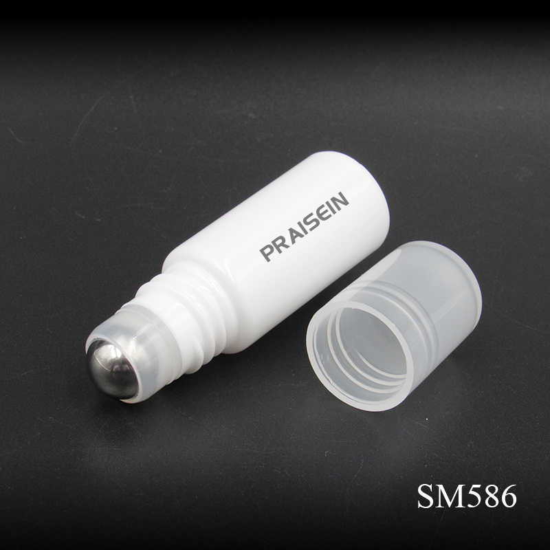 Wholesale perfume roller bottle mini plastic essence oil bottle empty skin care packaging 5ml roller bottle