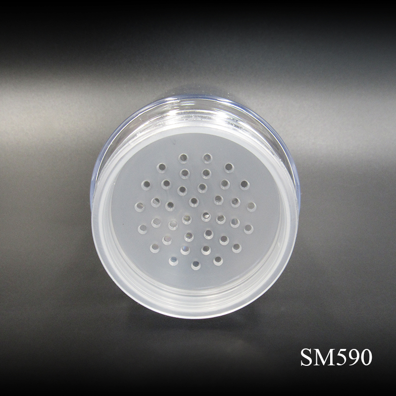 110g round transparent loose powder packaging container plastic baby powder bottle customized