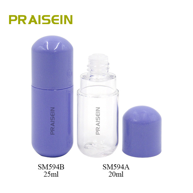 20ml 25ml small empty lotion bottle with swivel lid portable cosmetic toner bottle