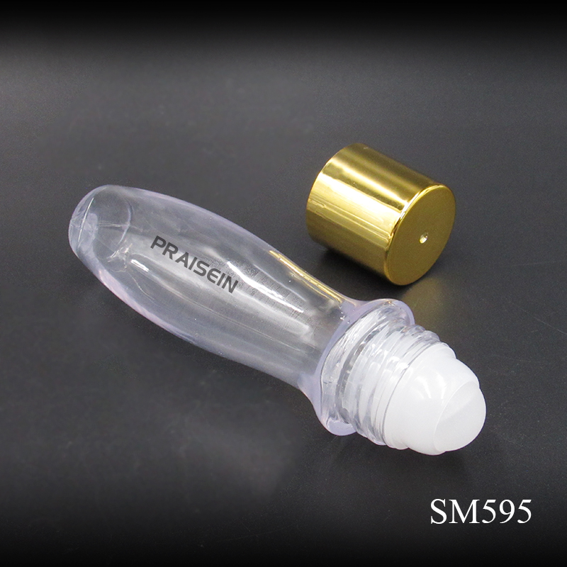 Custom logo 25ml plastic roll on bottles eye cream perfume oil container clear empty roll on container bottle