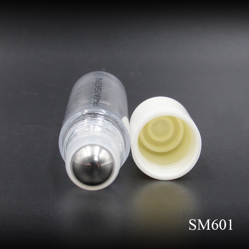 Wholesale empty essence oil perfume bottle 10ml empty transparent plastic bottle with roll on