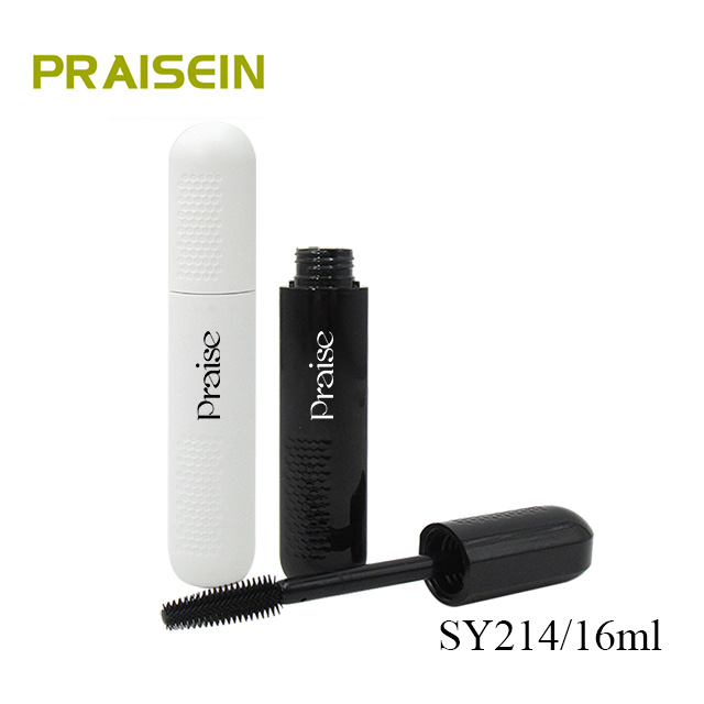 Cosmetics container 16ml black plastic empty mascara tube with silicone brush, can take the sample