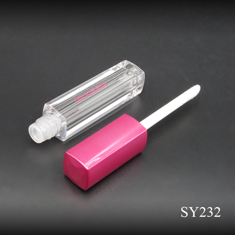 Wholesale square clear lip gloss tube 1.1ml plastic lip gloss tube packing empty container