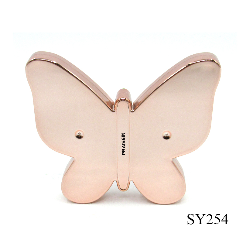 Butterfly shape empty cosmetic eyeshadow container custom 6 color plastic eye shadow case makeup packaging