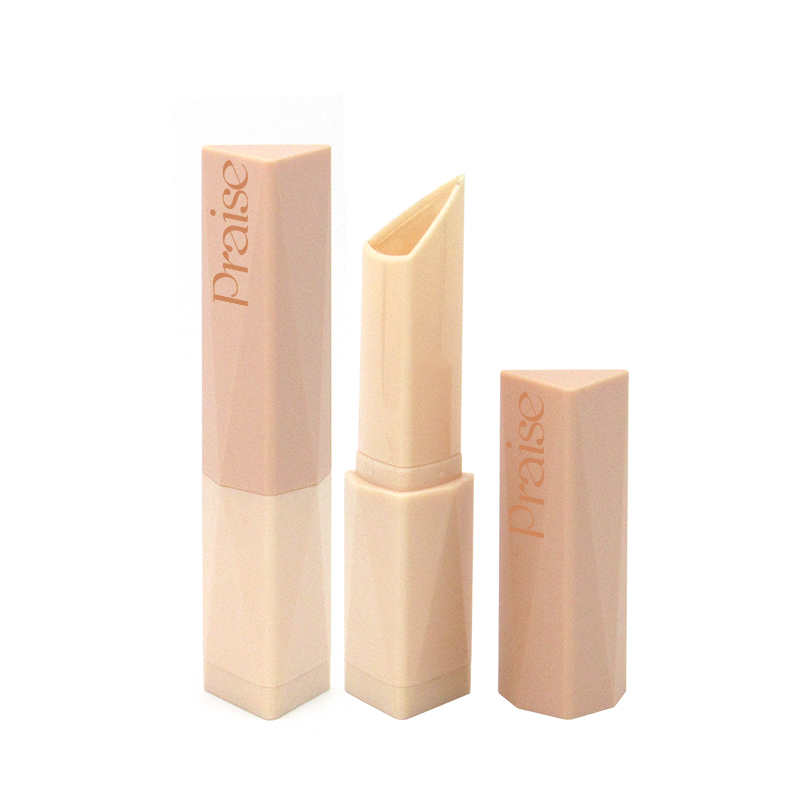 Custom triangle foundation stick tube, empty cosmetics solid concealer container plastic casing packaging factory outlet