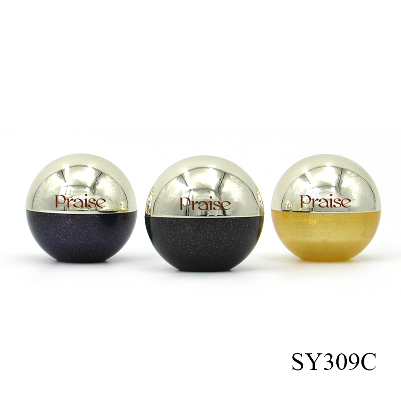 Ball shape skin care cream sample jar wholesale custom label 5g small portable plastic lip balm containers