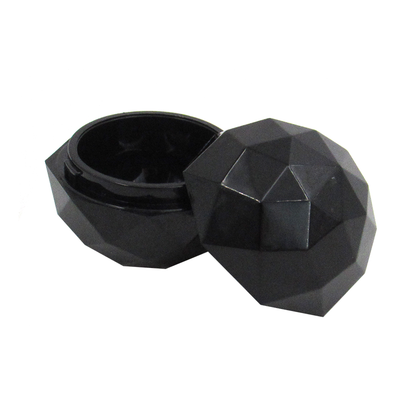 Black plastic cosmetic lip balm ball packaging, free sample round portable empty lipstick ball container