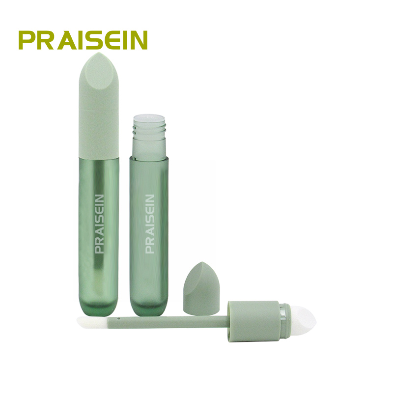 Green frosted round Liquid concealer foundation tube bottle with applicator 7ml