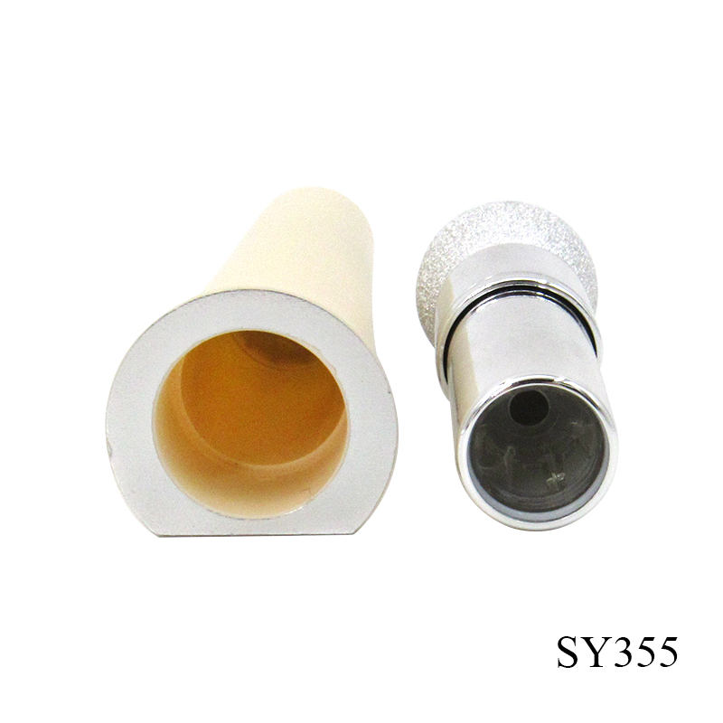 Plastic aggravate lipstick tube cosmetic packaging wholesale silver empty lipstick container support to take sample