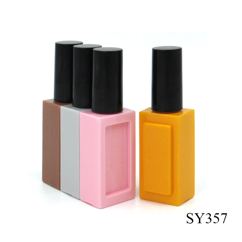 6ml square cosmetic empty lip gloss tube packaging custom color wholesale plastic lip gloss container with wand brush