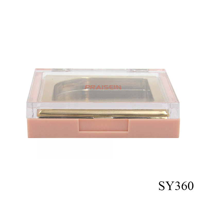 Wholesale square plastic cosmetic blush packaging private label