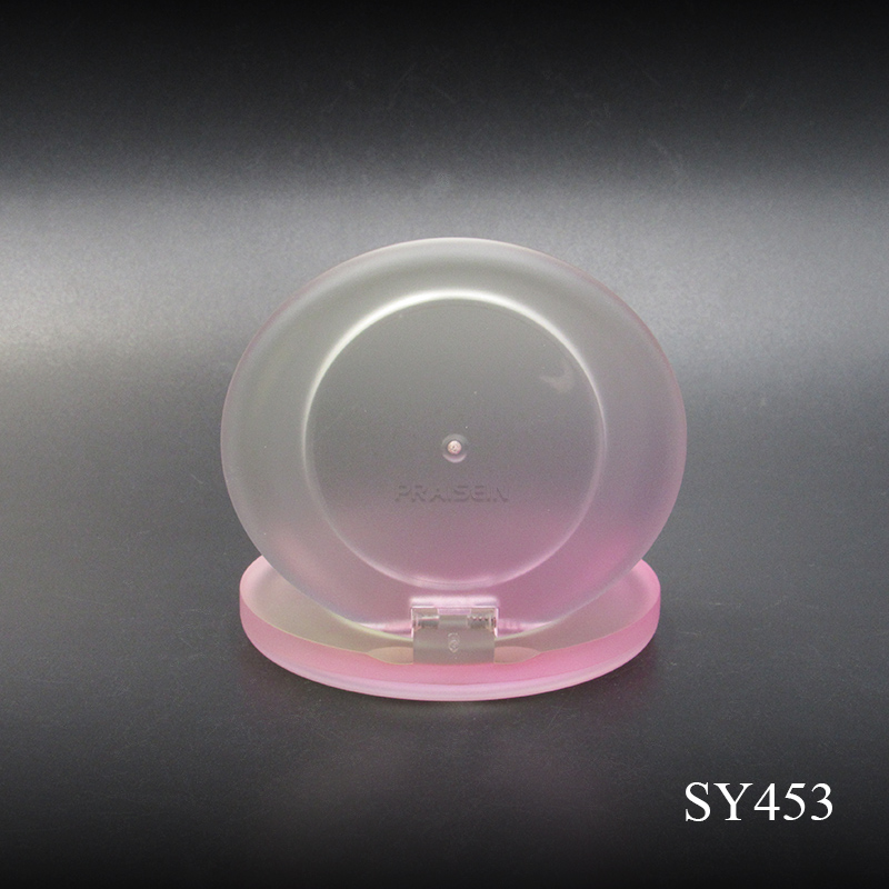 OEM ODM custom clear blush container oval empty blush powder case packaging