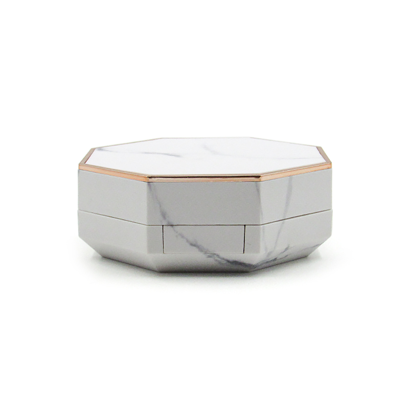 12ml octagonal air cushioned foundation box with mirror plastic case wholesale empty marble air cushioned BB cream case